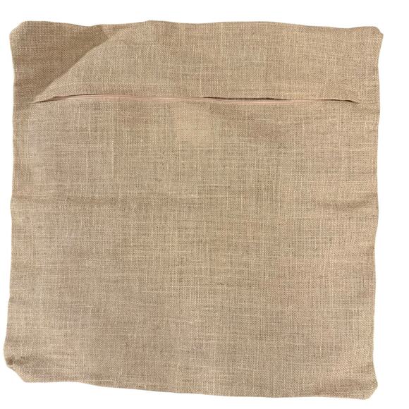 Surya 100% Jute Pillow Cover Throw Accent Beige Rustic Grain Bag 22" x 22 Square - Picture 8 of 8